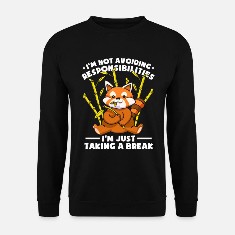 Eine Pause machen Roter Panda - Unisex Pullover - Schwarz