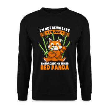 Ich bin nicht faul - Unisex Pullover - Schwarz - Vorne - Alina (178cm) & Michal (187cm)