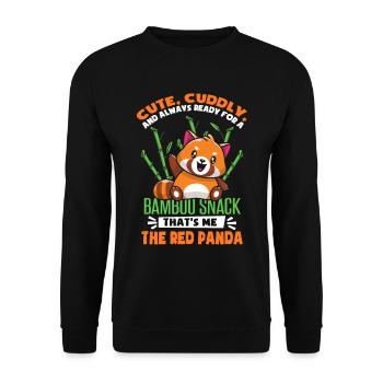 Le panda roux - Sweat-shirt Unisexe - noir - Devant - Alina (178cm) & Michal (187cm)