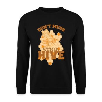 Ne plaisante pas avec ma ruche - Sweat-shirt Unisexe - noir - Devant - Alina (178cm) & Michal (187cm)
