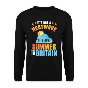 Es ist gerade Sommer in Großbritannien - Unisex Pullover - Schwarz - Vorne - Alina (178cm) & Michal (187cm)