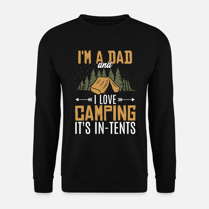 Camping Dad Joke Father's Day - Unisex Sweatshirt - black
