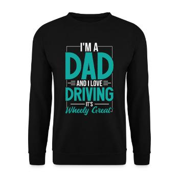 Wortspiel Liebhaber Vater Witze Humor Vatertag - Unisex Pullover - Schwarz - Vorne - Alina (178cm) & Michal (187cm)