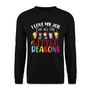Back To School Teacher - Unisex Sweatshirt - black - Front - Alina (178cm) & Michal (187cm)