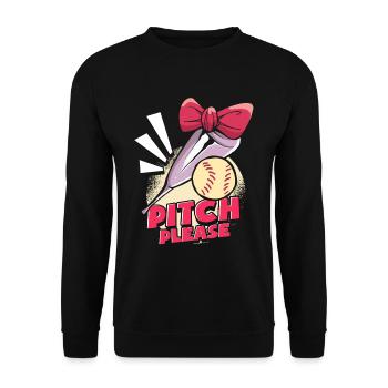 Softball lustig - Unisex Pullover - Schwarz - Vorne - Alina (178cm) & Michal (187cm)