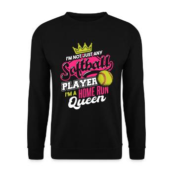 I'm A Home Run Queen - Unisex Sweatshirt - black - Front - Alina (178cm) & Michal (187cm)