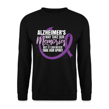 La maladie d’Alzheimer peut prendre nos souvenirs - Sweat-shirt Unisexe - noir - Devant - Alina (178cm) & Michal (187cm)