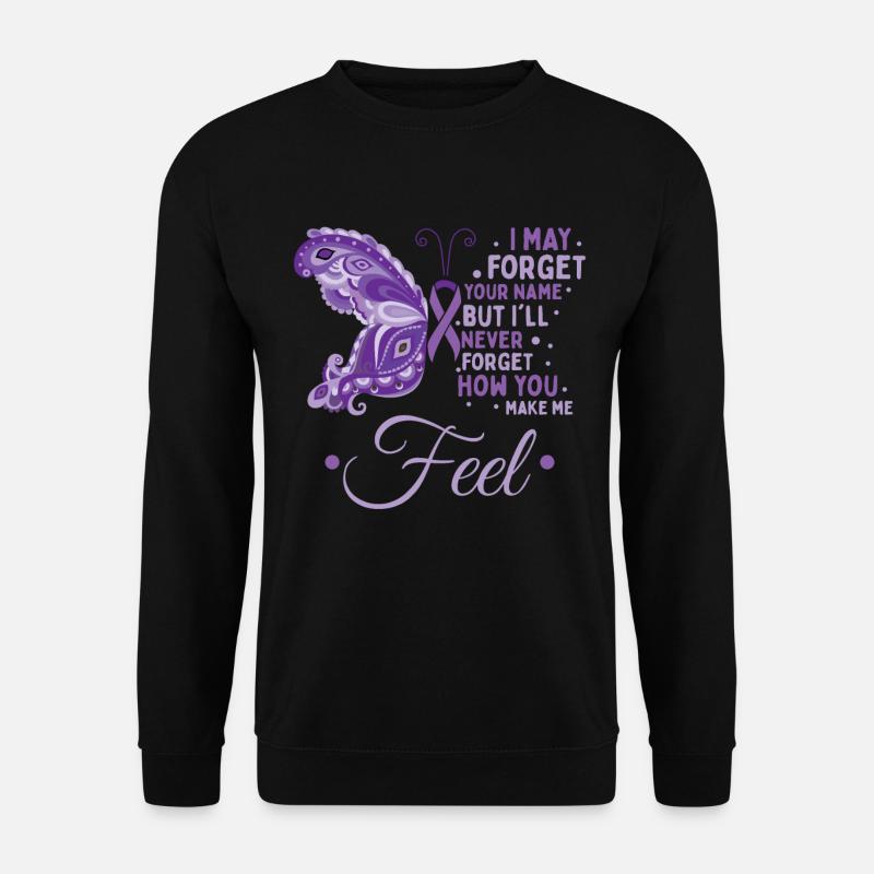 Alzheimer-Schmetterling - Unisex Pullover - Schwarz