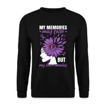 Mes souvenirs peuvent s’estomper | Alzheimer - Sweat-shirt Unisexe - noir - Devant - Alina (178cm) & Michal (187cm)