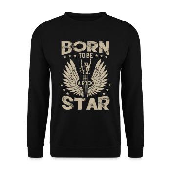 Geboren, um ein zu werden - Unisex Pullover - Schwarz - Vorne - Alina (178cm) & Michal (187cm)