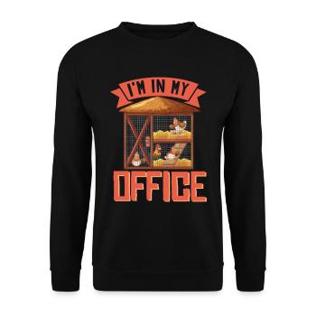 Je suis dans mon bureau - Sweat-shirt Unisexe - noir - Devant - Alina (178cm) & Michal (187cm)