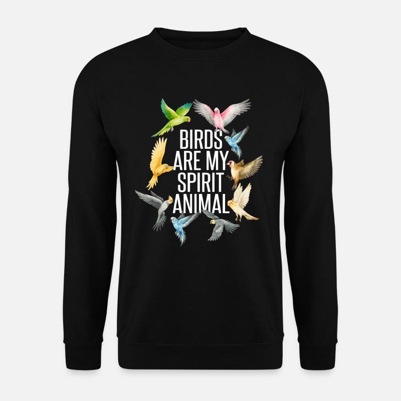 Birds Funny - Unisex Sweatshirt - black