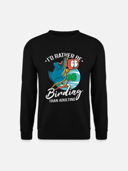Je préfère observer les oiseaux - Sweat-shirt Unisexe - noir