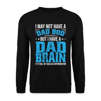 J’ai un cerveau de père - Sweat-shirt Unisexe - noir - Devant - Alina (178cm) & Michal (187cm)