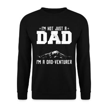 Ich bin nicht nur ein Vater - Unisex Pullover - Schwarz - Vorne - Alina (178cm) & Michal (187cm)