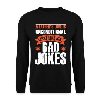 Papa | Fête des Pères | Sarcasme | Hommes | Blagues de papa - Sweat-shirt Unisexe - noir - Devant - Alina (178cm) & Michal (187cm)