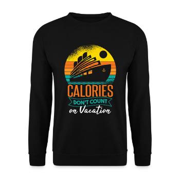 Les calories des navires de croisière ne comptent pas sur les vacances - Sweat-shirt Unisexe - noir - Devant - Alina (178cm) & Michal (187cm)