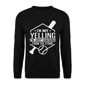I'm Just Coaching From The Stand Baseball Dad - Unisex Sweatshirt - black - Front - Alina (178cm) & Michal (187cm)