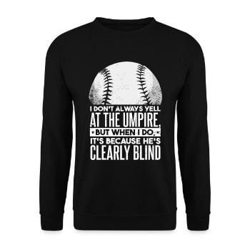 Funny Baseball Player Dad - Unisex Sweatshirt - black - Front - Alina (178cm) & Michal (187cm)