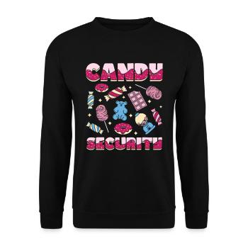 Candy Security - Unisex Sweatshirt - black - Front - Alina (178cm) & Michal (187cm)