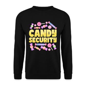 Sweets Sugar Candy Security - Unisex Sweatshirt - black - Front - Alina (178cm) & Michal (187cm)