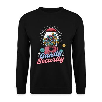 Candy Security Sweets - Unisex Sweatshirt - black - Front - Alina (178cm) & Michal (187cm)