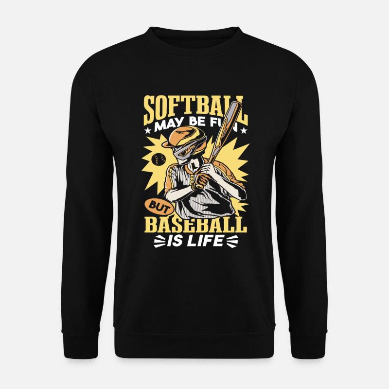 Baseball ist Leben - Unisex Pullover - Schwarz