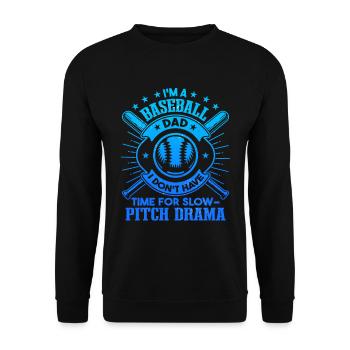 Fathers Day Baseball Dad - Unisex Sweatshirt - black - Front - Alina (178cm) & Michal (187cm)