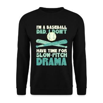 Baseball Dad Father's Day - Unisex Sweatshirt - black - Front - Alina (178cm) & Michal (187cm)