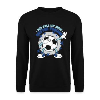 Fußball Dab Kinder Fußballspieler Sprüche - Unisex Pullover - Schwarz - Vorne - Alina (178cm) & Michal (187cm)