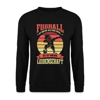 Fußball Fans Sprüche Kinder Fußballer - Unisex Pullover - Schwarz - Vorne - Alina (178cm) & Michal (187cm)