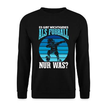 Dabbender Fußballer Dab Fußball Fan - Unisex Pullover - Schwarz - Vorne - Alina (178cm) & Michal (187cm)