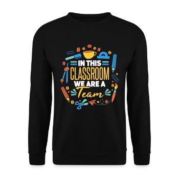 Classroom School Teacher - Unisex Sweatshirt - black - Front - Alina (178cm) & Michal (187cm)