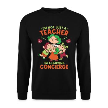 Citation de l’enseignante mignonne Enseigner la rentrée scolaire - Sweat-shirt Unisexe - noir - Devant - Alina (178cm) & Michal (187cm)