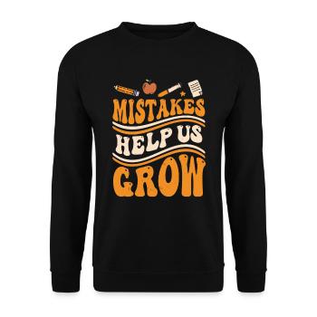 Mistakes Help Us Grow - Unisex Sweatshirt - black - Front - Alina (178cm) & Michal (187cm)