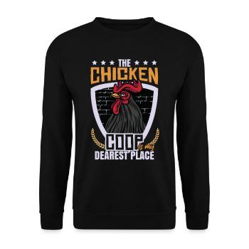 The Chicken Coop - Unisex Sweatshirt - black - Front - Alina (178cm) & Michal (187cm)