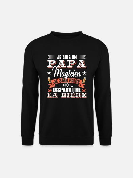 Papa Humour Bière - Sweat-shirt Unisexe - noir