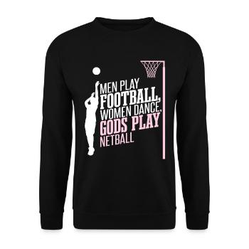 Gods Play Netball - Unisex Sweatshirt - black - Front - Alina (178cm) & Michal (187cm)