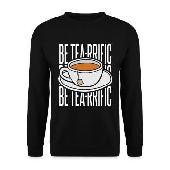 Drôle de cadeau d’amateur de thé - Sweat-shirt Unisexe - noir - Devant - Alina (178cm) & Michal (187cm)