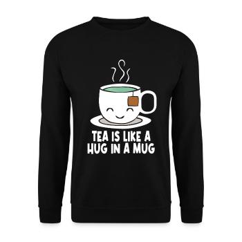 Kawaii Tea - Unisex Sweatshirt - black - Front - Alina (178cm) & Michal (187cm)