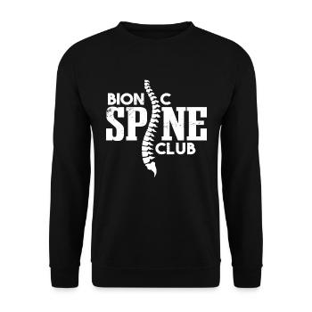 Binoic Spine Club - Unisex Pullover - Schwarz - Vorne - Alina (178cm) & Michal (187cm)