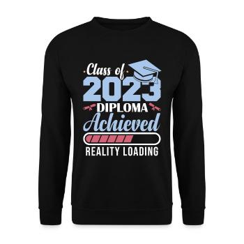 Class Of 2023 Diploma Achieved - Unisex Sweatshirt - black - Front - Alina (178cm) & Michal (187cm)