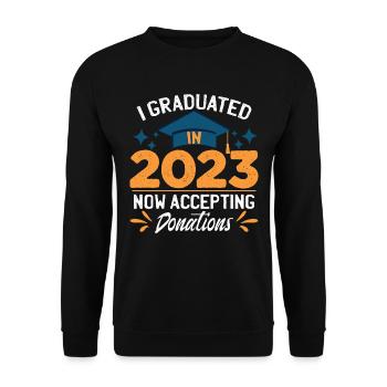 J’ai obtenu mon diplôme en 2023 - Sweat-shirt Unisexe - noir - Devant - Alina (178cm) & Michal (187cm)