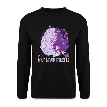 L’amour n’oublie jamais - Sweat-shirt Unisexe - noir - Devant - Alina (178cm) & Michal (187cm)