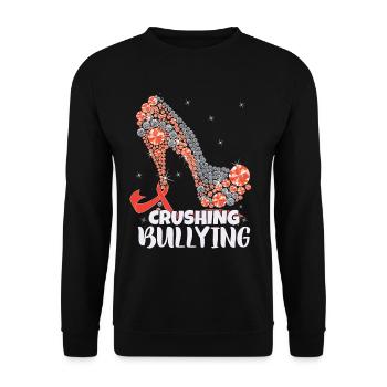 Anti-Mobbing-Tag der Einheit von Frauen - Unisex Pullover - Schwarz - Vorne - Alina (178cm) & Michal (187cm)