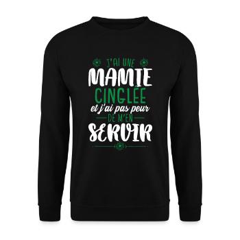 Mamie Petite Fille Cadeau - Sweat-shirt Unisexe - noir - Devant - Alina (178cm) & Michal (187cm)