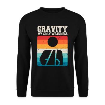 La gravité est ma seule faiblesse - Sweat-shirt Unisexe - noir - Devant - Alina (178cm) & Michal (187cm)