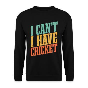 I can't I have cricket - Unisex Sweatshirt - black - Front - Alina (178cm) & Michal (187cm)