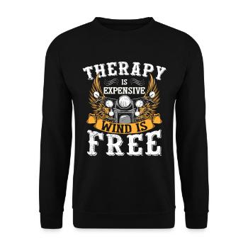 Motorcycle Rider Biker - Unisex Sweatshirt - black - Front - Alina (178cm) & Michal (187cm)