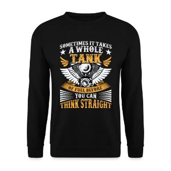 Motorcycle Lover Rider Bike Biker - Unisex Sweatshirt - black - Front - Alina (178cm) & Michal (187cm)